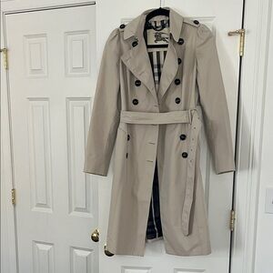 Burberry London Belted, Double-Breasted Trench Coat